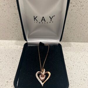 Kay Jewelers Two-Tone Heart Necklace